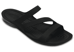 Crocs Swiftwater Sandals pre ženy, 38-39 EU, W8, Sandále, Šlapky, Papuče, Black/Black, Čierna, 203998-060