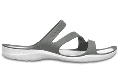 Crocs Swiftwater Sandals pre ženy, 42-43 EU, W11, Sandále, Šlapky, Papuče, Smoke/White, Sivá, 203998-06X