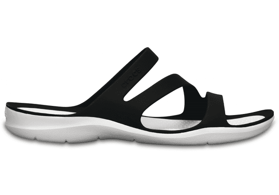 Crocs Swiftwater Sandals pre ženy, 41-42 EU, W10, Sandále, Šlapky, Papuče, Black/White, Čierna, 203998-066