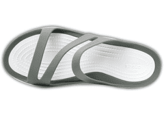 Crocs Swiftwater Sandals pre ženy, 38-39 EU, W8, Sandále, Šlapky, Papuče, Smoke/White, Sivá, 203998-06X