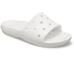 Crocs Classic Slides Unisex, 42-43 EU, M9W11, Šlapky, Sandále, Papuče, White, Biela, 206121-100