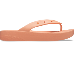 Crocs Classic Platform Flip-Flops pre ženy, 39-40 EU, W9, Žabky, Šlapky, Papuče, Papaya, Oranžová, 207714-83E