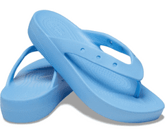 Crocs Classic Platform Flip-Flops pre ženy, 42-43 EU, W11, Žabky, Šlapky, Papuče, Oxygen, Modrá, 207714-4TB