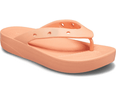 Crocs Classic Platform Flip-Flops pre ženy, 41-42 EU, W10, Žabky, Šlapky, Papuče, Papaya, Oranžová, 207714-83E