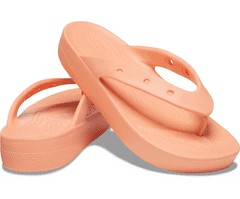 Crocs Classic Platform Flip-Flops pre ženy, 36-37 EU, W6, Žabky, Šlapky, Papuče, Papaya, Oranžová, 207714-83E