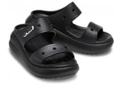 Crocs Classic Crush Sandals Unisex, 39-40 EU, M7W9, Sandále, Šlapky, Papuče, Black, Čierna, 207670-001