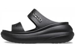 Crocs Classic Crush Sandals Unisex, 37-38 EU, M5W7, Sandále, Šlapky, Papuče, Black, Čierna, 207670-001