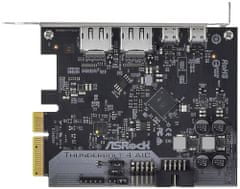 ASRock Thunderbolt 4 AIC / PCI-E 3.0 / Intel JHL8540 Thunderbolt 4 Controller / 2x Thunderbolt 4 / 2x DP IN