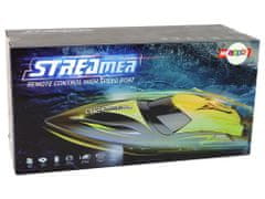 Mamido Motorový čln na diaľkové ovládanie Streamer R/C 2,4 GHz žltý