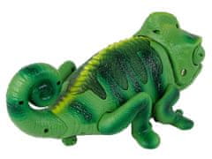 Lean-toys Zelený chameleón na diaľkové ovládanie 28 cm