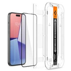 Spigen Ochranné Tvrdené Sklo Glas.Tr ”Ez Fit” Fc iPhone 15 Plus Black