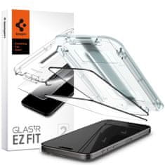 Spigen Ochranné Tvrdené Sklo Glas.Tr ”Ez Fit” Fc 2-Pack iPhone 15 Pro Black