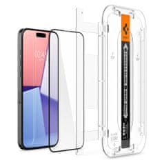 Spigen Ochranné Tvrdené Sklo Glas.Tr ”Ez Fit” Fc iPhone 15 Pro Max Black