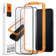 Spigen Ochranné Tvrdené Sklo Alm sklo Fc 2-Pack iPhone 15 Black