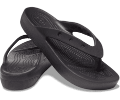 Crocs Classic Platform Flip-Flops pre ženy, 39-40 EU, W9, Žabky, Šlapky, Papuče, Black, Čierna, 207714-001