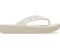 Crocs Classic Platform Flip-Flops pre ženy, 38-39 EU, W8, Žabky, Šlapky, Papuče, Bone, Béžová, 207714-2Y2