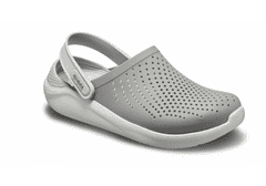 Crocs LiteRide Clogs pre mužov, 46-47 EU, M12, Dreváky, Šlapky, Papuče, Smoke/Pearl White, Sivá, 204592-06J