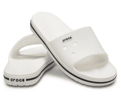 Crocs Crocband III Slides Unisex, 37-38 EU, M5W7, Šlapky, Sandále, Papuče, White/Black, Biela, 205733-103