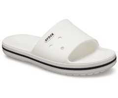 Crocs Crocband III Slides Unisex, 38-39 EU, M6W8, Šlapky, Sandále, Papuče, White/Black, Biela, 205733-103