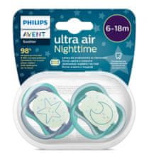 Philips Avent Cumlík Ultra air nočný 6-18m chlapec, 2ks