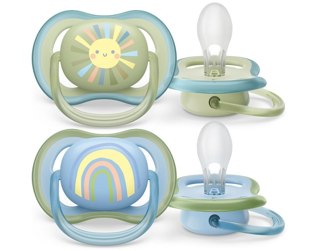 Philips Avent Cumlík Ultra air Obrázok 0-6m chlapec (dúha), 2 ks