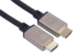 PremiumCord Ultra High Speed HDMI 2.1 kábel 8K@60Hz, 4K@120Hz dĺžka 1,5m kovové pozlátené konektory