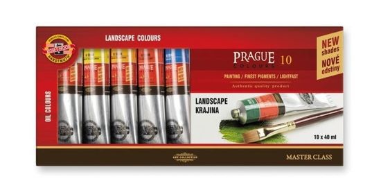 KOH-I-NOOR farby olejovej PRAHA/krajina súprava 10 x 40 ml