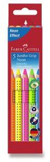 Faber-Castell Faber - Castell Pastelky trojhranné Jumbo Grip - Neon 5 ks