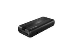 Natec powerbanka TREVI 20000 mAh 2X USB-A +1X USB-C, čierna