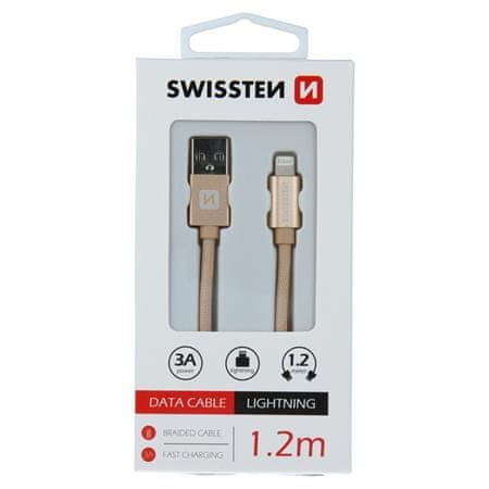 SWISSTEN USB/Lightning 1.2m, zlatý