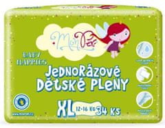 MonPeri Klasik Plienky jednorazové XL (12-16 kg) 34 ks