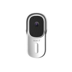 iGET HOME Doorbell DS1 White - WiFi batériový videozvonček, FullHD, obojsmerný zvuk, CZ aplikácie