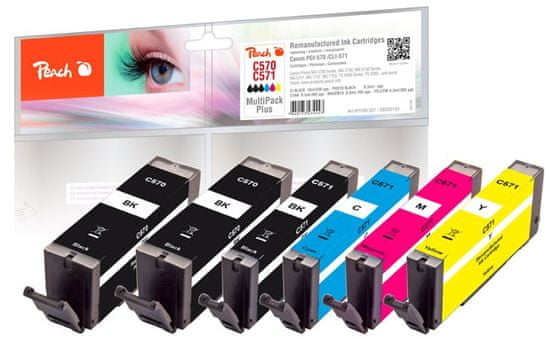 Peach kompatibilný cartridge Canon PGI-570/CLI-571 MultiPack Plus