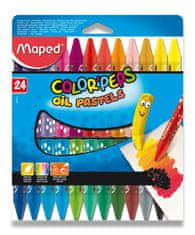 Olejové pastely Color'Peps Oil Pastels 24 farieb, trojhranné