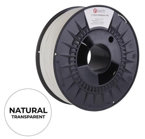 C-Tech tlačová struna PREMIUM LINE ( filament ), ASA, natural, 1,75mm, 1kg