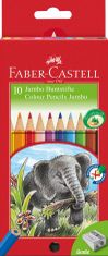 Faber-Castell Pastelky Jumbo 10ks + strúhadlo