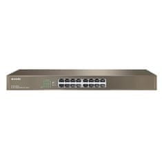 Tenda TEG1016G 16-port Gigabit Switch, 16x 10/100/1000 Mb/s, Fanless, MAC 8K, aj na stenu, Rackmount