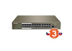 Tenda TEF1126P-24-250W (24xPoE 802.3af/at 10/100Mbps, Uplink 1xRJ45 + 1xSFP 1Gbs),250W