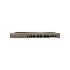 Tenda TEG5328P-24-410W Gigabit L3 PoE+ Switch 370W, 24x 1Gb/s PoE+, 4x SFP, STP, IGMP, VLAN, Rack