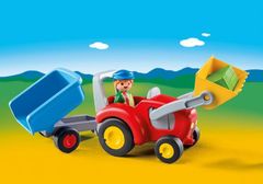 PLAYMOBIL 1.2.3 6964 Traktor s prívesom