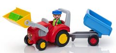 PLAYMOBIL 1.2.3 6964 Traktor s prívesom