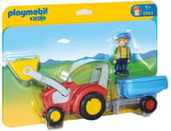 PLAYMOBIL 1.2.3 6964 Traktor s prívesom