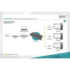 Digitus Patch panel CAT 6A, tienený, 8portový 1U, 10" montáž do stojana, čierna RAL 9005