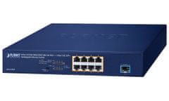 Planet Planét PoE switch 8x1Gb/2.5Gb + 1xSFP+ 10Gb, VLAN, PoE 802.3at 120W