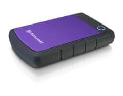 Transcend 4TB StoreJet 25H3P, 2.5”, USB 3.0 (3.1 Gen 1) Externý Anti-Shock disk, tenký profil, čierno/fialový