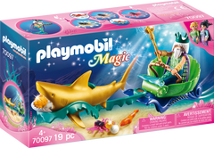 Playmobil PLAYMOBIL Magic 70097 Kráľ morí so žraločím kočiarom