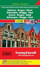 Freytag & Berndt PL 151 CP Antverpy - Bruggy - Gent, Magický trojuholník 1:12 500 / vreckový plán mesta