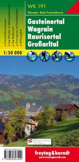 Freytag & Berndt WK 191 Gasteinertal - Wagrain - Raurisertal - Grossarltal 1:50 000 / turistická mapa