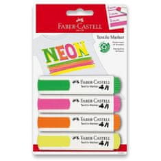 Faber-Castell Faber - Castel Popisovače na textil neónové 4 ks