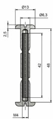 Kovanie spojovacie 48mm Zn (50ks)